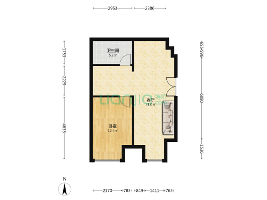 蜀道云上城 1室1厅1卫 78平方