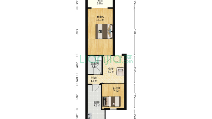 晋龙捷泰汽运宿舍二手房实景图