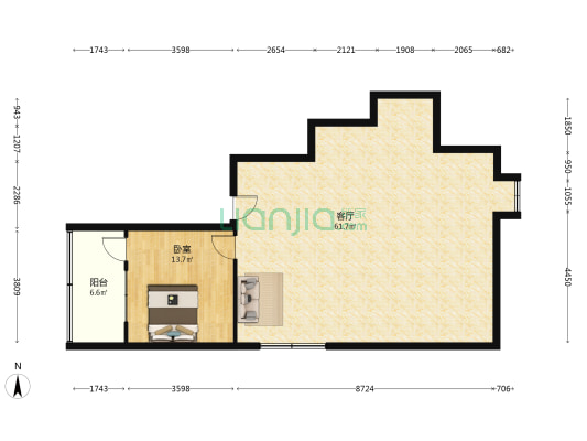 新奥燃气宿舍 1室1厅0卫 93平方
