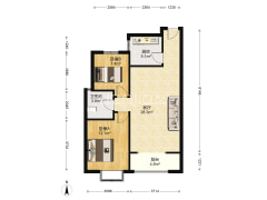 全明户型卫生间带窗户户型方正通风好-涿州鸿盛旺京户型图
