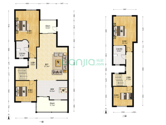 依云水岸 4室1厅2卫 189平方