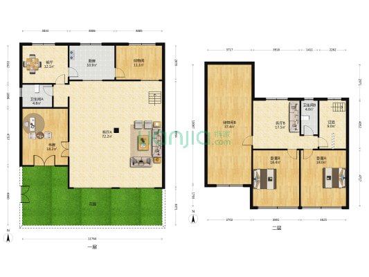 新华园 3室3厅2卫 497平方