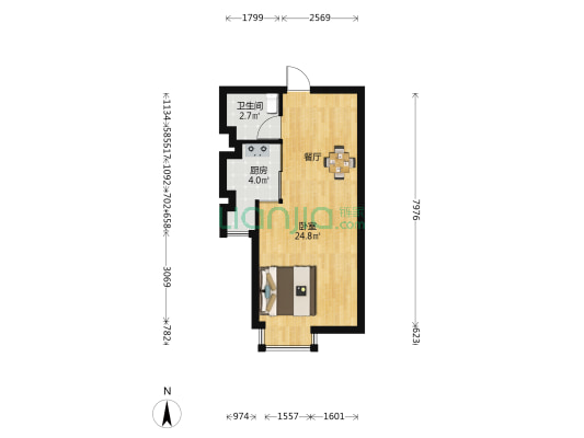 昀和·长凯9号 1室0厅1卫 43平方