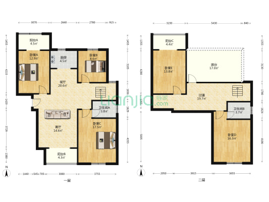 泰悦豪庭 5室2厅2卫 202平方