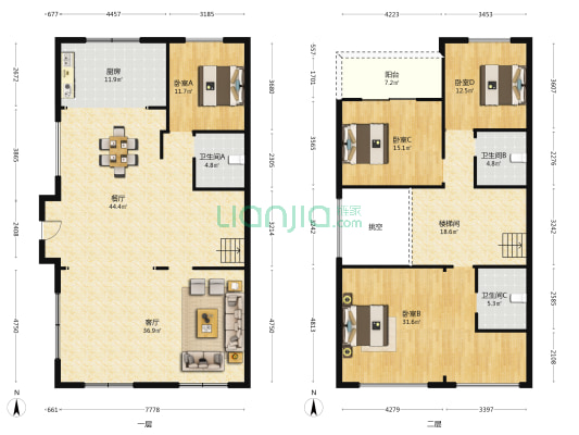 悦达十里香溪 4室2厅3卫 383平方