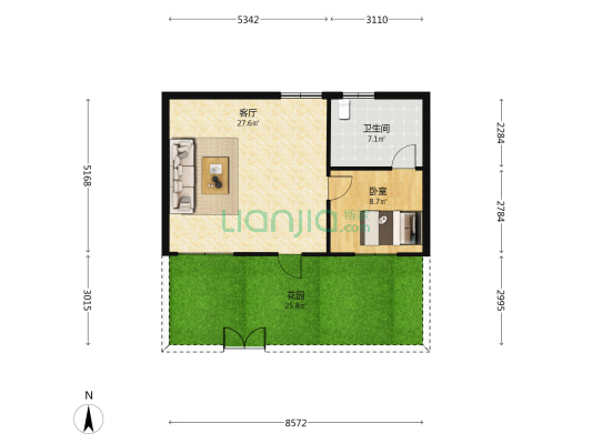 堑头长寿路十五巷 1室1厅1卫 263平方