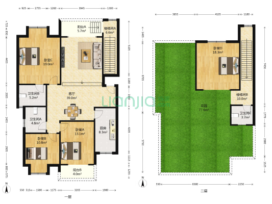 永丰凤凰城 4室1厅3卫 154平方