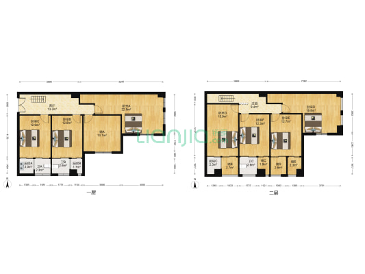 世纪龙腾 7室1厅3卫 136平方