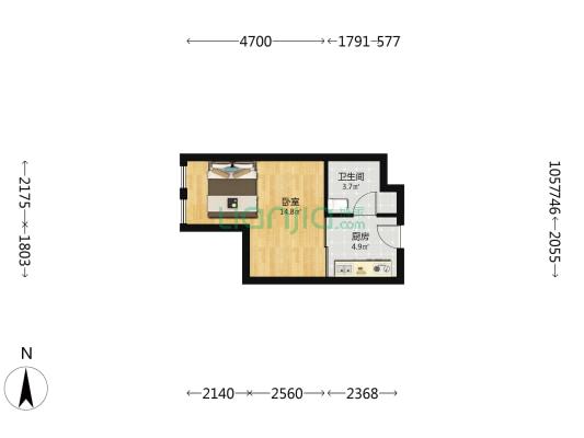 星富国际 1室0厅1卫 40平方
