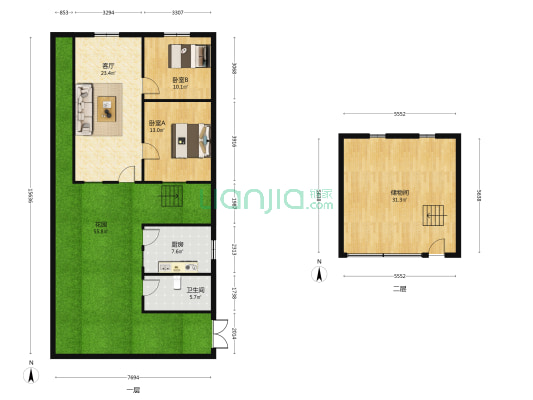 恒达路小区 2室1厅1卫 142平方