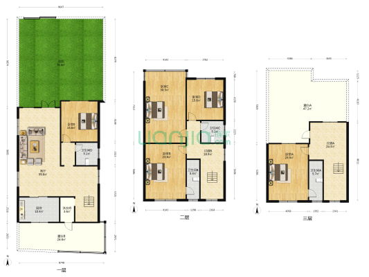 陵岗村 5室1厅4卫 286平方