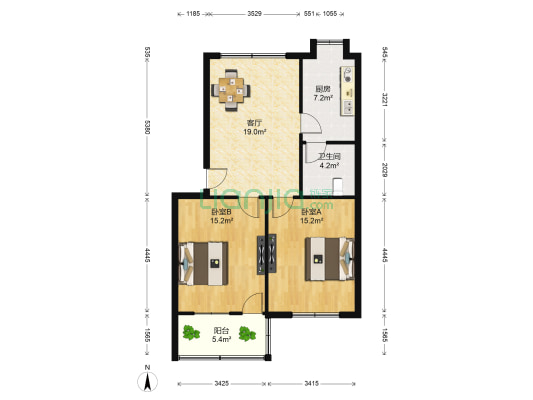 前进路小区 2室1厅1卫 79平方