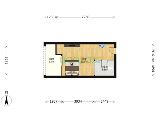 和美度假酒店 1室0厅1卫 44平方