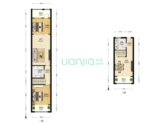 鹏程花园 2室2厅1卫 123平方