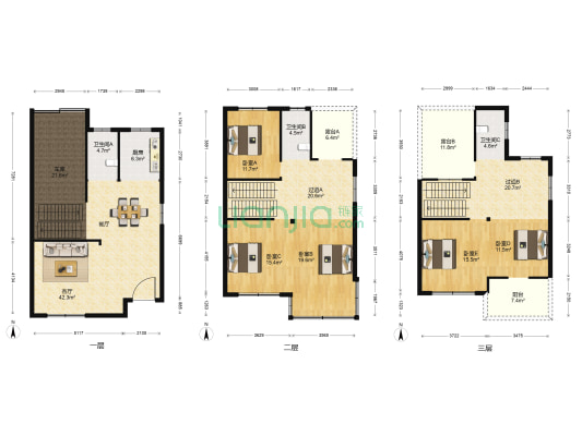 紫苑小区 5室1厅3卫 224平方