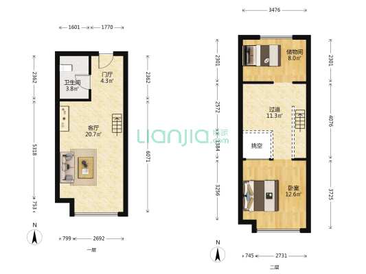 远洋海潮汇 1室1厅1卫 50平方