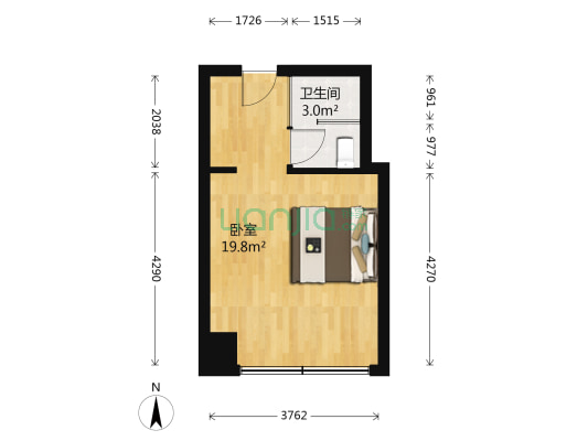 富仁坊巷 1室0厅1卫 35平方