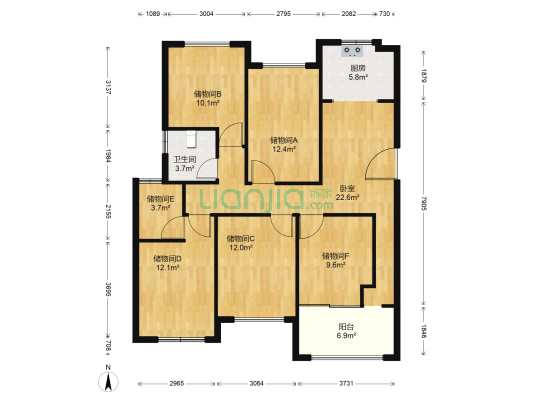 中南世纪城 1室0厅1卫 141平方