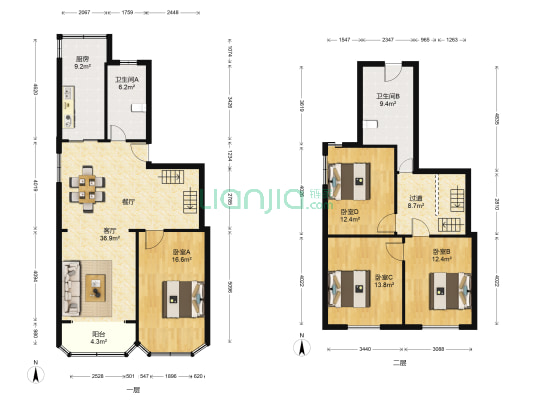 怡华苑 4室1厅2卫 151平方