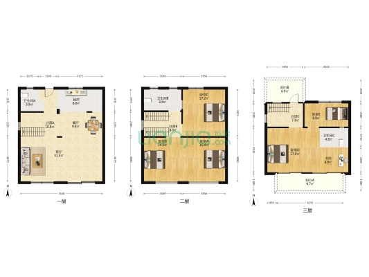 中南滨海壹号 6室2厅3卫 232平方