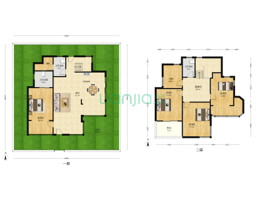 诸新一村 5室1厅3卫 185平方
