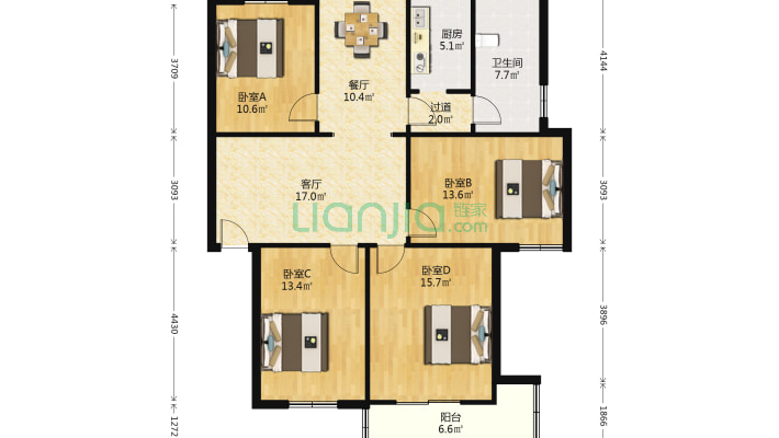 湖北省食品药品监督管理局宿舍二手房实景图