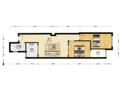 弘德缘70年产权小两居户型易租易售-涿州弘德缘户型图