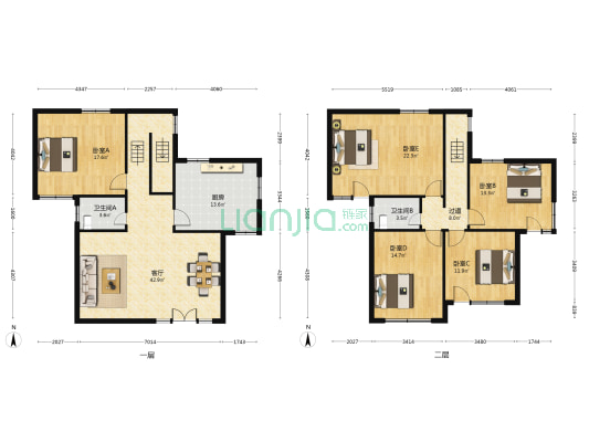 李子园花苑 5室1厅2卫 186平方