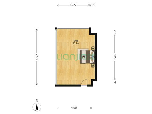 恒锦玖珑时代广场 1室0厅0卫 56平方