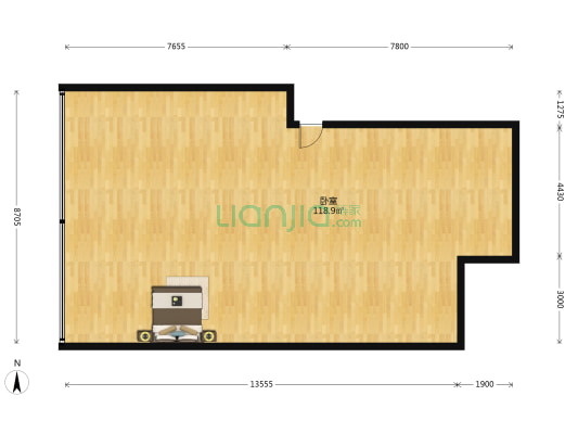 新都花园 1室0厅0卫 127平方