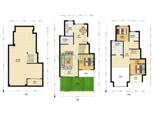 建发玖里湾1期3期 3室2厅3卫 229平方