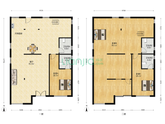 影星度假别墅西区 3室1厅4卫 172平方