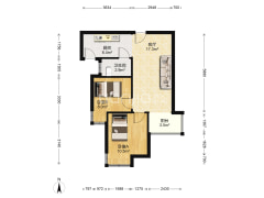 天伦湾花园社区 全南经典两居 毛坯随心装修-涿州天伦湾嘉园户型图
