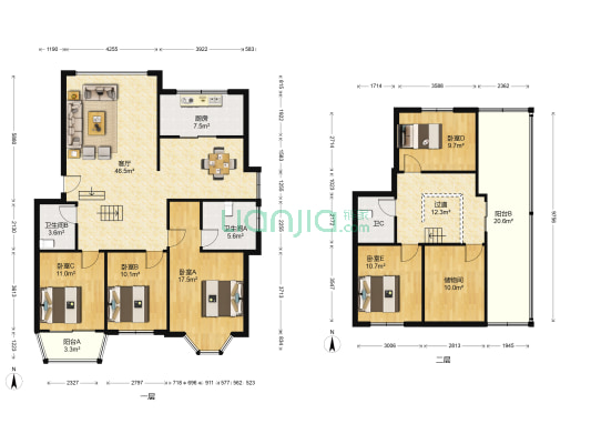 瑞麒佳苑 5室1厅3卫 180平方