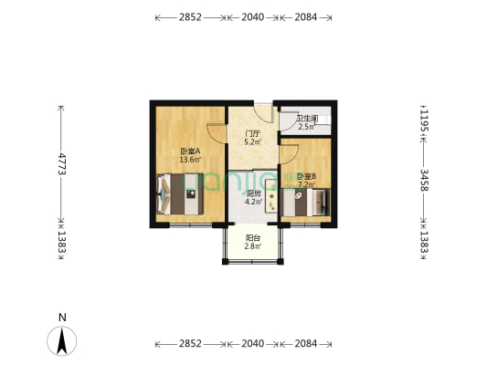 石化小区 2室0厅1卫 47平方