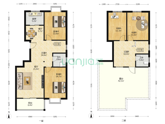 西景花园小区 4室2厅2卫 112平方