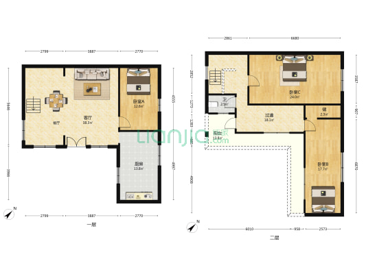 环山中路 3室1厅1卫 162平方