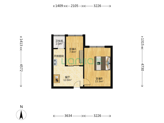 39中桂林街 2室1厅1卫 47平方