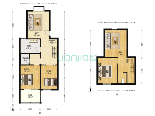 铁路玉函五区 2室1厅1卫 90平方