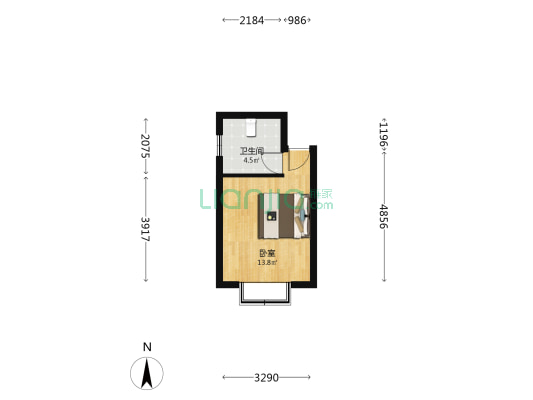 和龙花园 1室0厅1卫 84平方