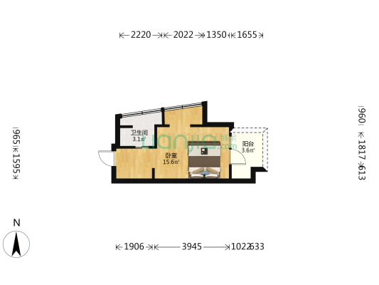 云星城 1室0厅1卫 28平方