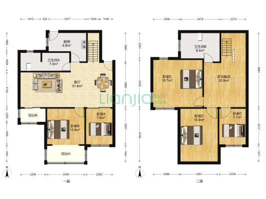 博文园 6室1厅2卫 169平方