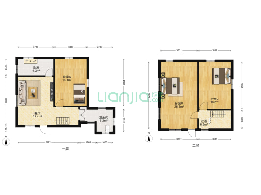 滨江路住宅 3室1厅1卫 191平方
