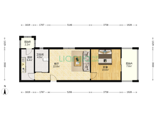 舒兴家园 1室1厅1卫 72平方
