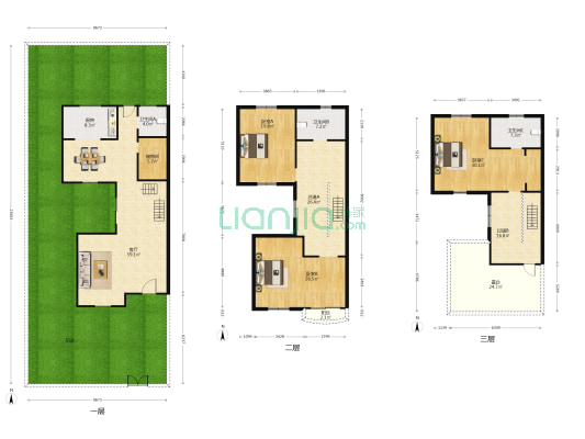 福运庄园二期 3室1厅3卫 251平方