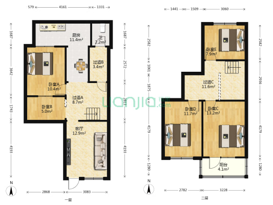 新联巷 5室1厅1卫 105平方