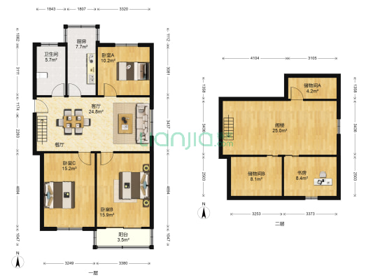 百富苑 4室1厅1卫 100平方
