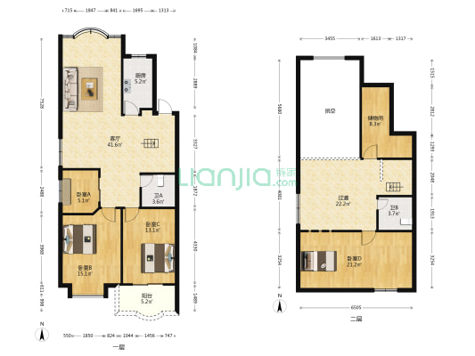 华裕小区 4室1厅2卫 102平方