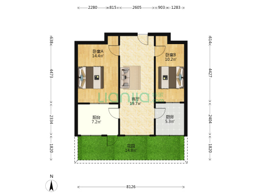工人路35号 2室1厅0卫 68平方