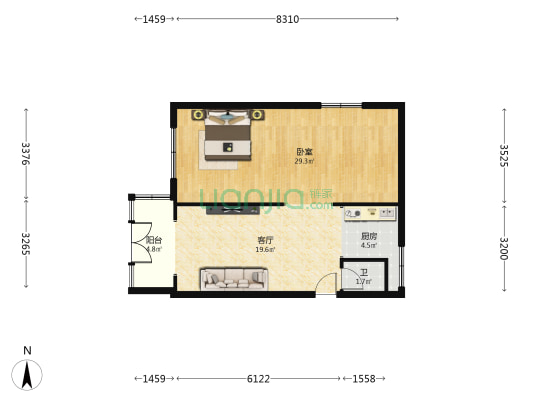 朝阳小区(道里区) 1室1厅1卫 72平方